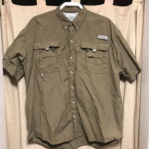 Columbia PFG Bahama II Short Sleeve - Dark Khaki - Large